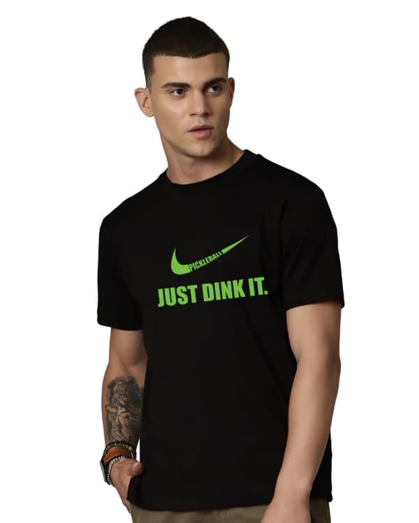 Urban Drip Just Dink It Pickleball T-Shirt – Regular Fit Cotton Graphic Tee for Pickleball Lovers